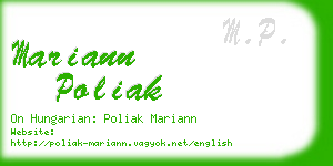 mariann poliak business card